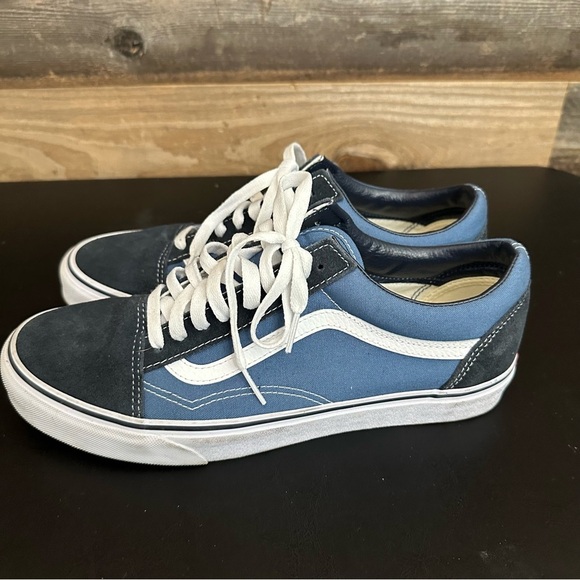 Vans Old Skool Navy Blue White Skate Men’s 10 Lace Up School Shoes Worn Once - Picture 10 of 10